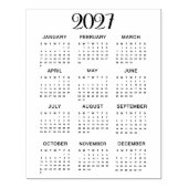 2027 Calendar #1 Four Rows, Three Columns Gummistempel (Prägung)
