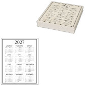 2027 Calendar #2 Four Rows, Three Columns Gummistempel (Stempel)