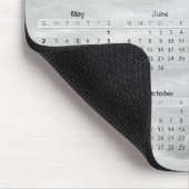 2027 Calendar Wavy Brushed Steel Abstract Mousepad (Ecke)