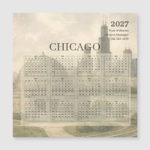 2027 Chicago Planetarium-Kalender-Magnetkarte Magnetkarte
