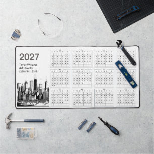 2027 Chicago-Skyline Minimalistische Schreibtischd Schreibtischunterlage