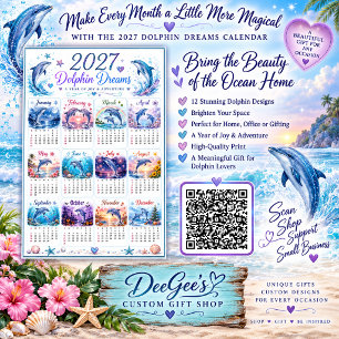 2027 Delfin-Träume Wandkalender Poster