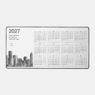 2027 Denver Skyline Business-Logo Minimalistisch Schreibtischunterlage