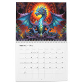 2027 Drachen-Kunstkalender Kalender (Feb 2027)