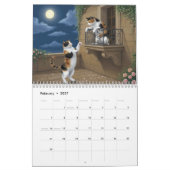 2027 Dreifarbenkatzen-Kalender Kalender (Feb 2027)