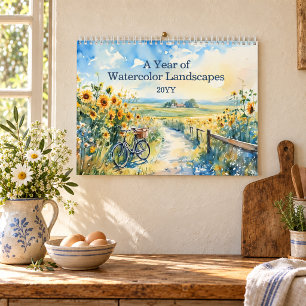 2027 – Ein Wasserfarben-Landschaftskunst-Kalender Kalender