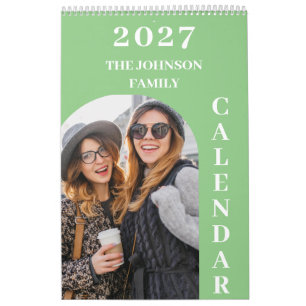 2027 Einfach Moderne Individuelle 14 Fotos Familie Kalender