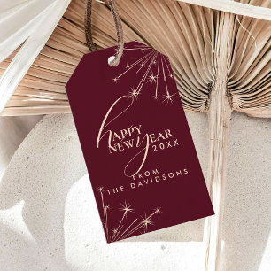 2027 Elegante moderne festliche Typografie Neujahr Geschenkanhänger