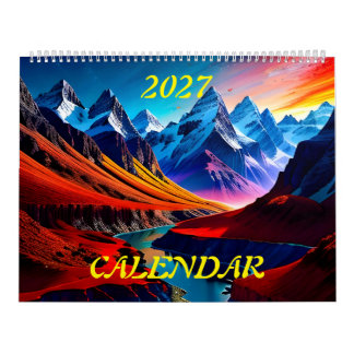 2027 Erstaunliche Schöne Pracht Landschaften Drei Kalender
