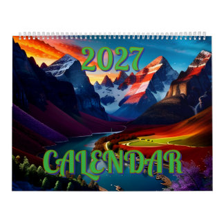 2027 Erstaunliche Schöne Pracht Landschaften Kalender