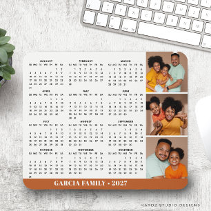 2027 Familienfoto-Collage-Mauspad-Kalender Mousepad