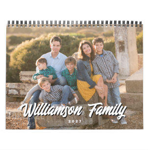 2027 Familienfoto Modern Minimalist Kalender