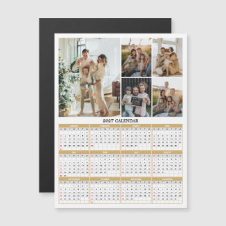 2027 Familienfotos Kalender Magnetkarte