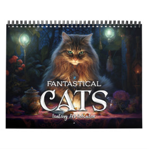 2027 Fantastische Katzen 2 Fantasy Art Kalender
