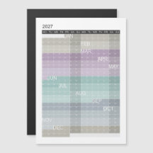 2027 Farbiger Kalender Magnetkarte