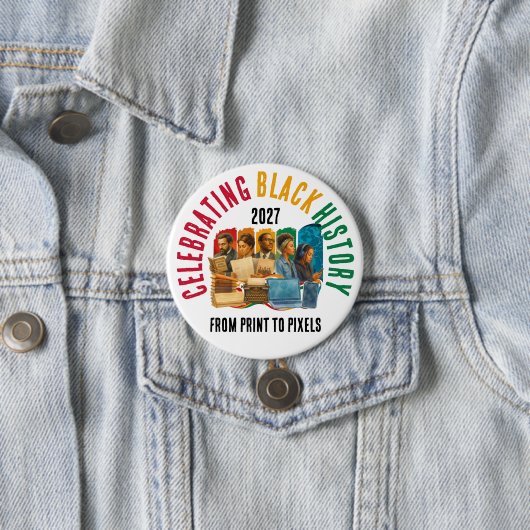 2027 Feier des Schwarze Geschichte Monats Button (Beispiel)
