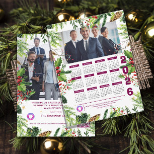 2027 Firmen-Fotokalender Immergrün Weihnachten