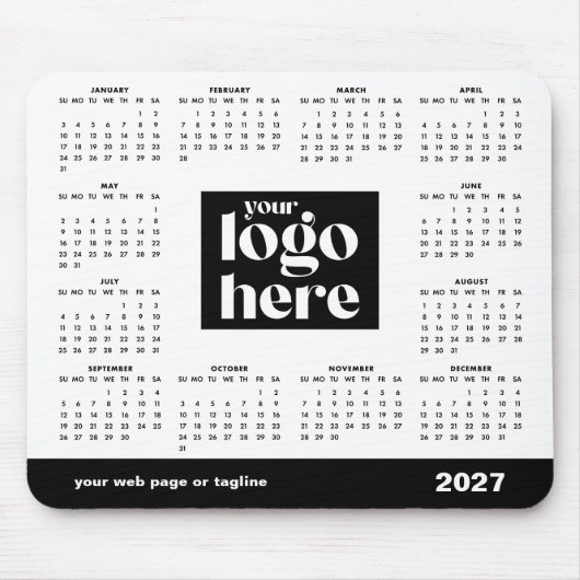 2027 Firmenlogo-Kalender Mousepad (Vorne)