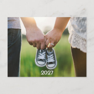2027 Foto Schwangerschaft Erwartende Ankündigung Postkarte