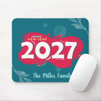 2027 Frohes Neues Jahr Personalisierte Familie Mousepad