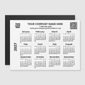 2027 Geschäft Ihr Logo QR-Code-Kalender-Magnet Magnetkarte (Vorne/Hinten)