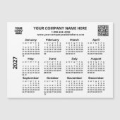 2027 Geschäft Ihr Logo QR-Code-Kalender-Magnet Magnetkarte (Vorderseite)