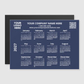 2027 Geschäft Ihr Logo QR-Code-Kalender-Magnet Magnetkarte (Vorne/Hinten)