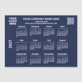 2027 Geschäft Ihr Logo QR-Code-Kalender-Magnet Magnetkarte (Vorderseite)
