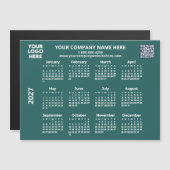 2027 Geschäft Ihr Logo QR-Code-Kalender-Magnet Magnetkarte (Vorne/Hinten)
