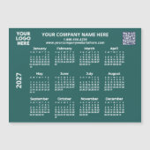 2027 Geschäft Ihr Logo QR-Code-Kalender-Magnet Magnetkarte (Vorderseite)