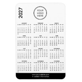 2027 Geschäft Logo Magnet Kalender