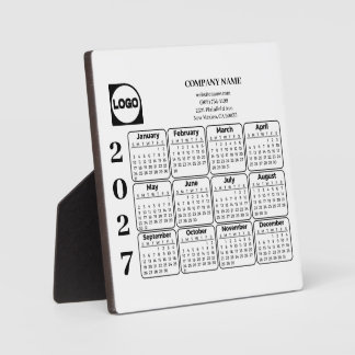 2027 Geschäftskalender Benutzerdefiniertes Logo Fi Fotoplatte