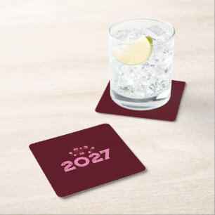 2027 GESCHENK ZUM GEBURTSTAG FÜR MAMA, PAPA, SCHWE RECHTECKIGER PAPPUNTERSETZER