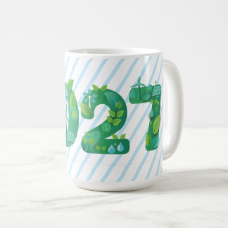 2027 Grüner Öko Freundliches Frohes Neues Jahr Len Kaffeetasse
