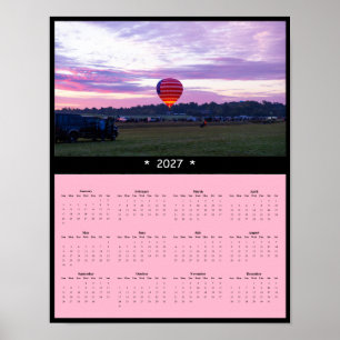 2027 Heißluftballon-Wandkalender - Traumhaft Poster