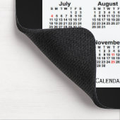 2027 Holiday Two Tone Black Calendar von Janz Mousepad (Ecke)