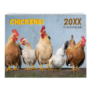 2027 Hühner Wandkalender Cute