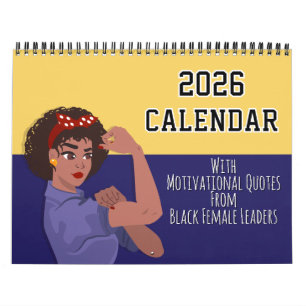 2027 Inspirierendes Zitat Schwarze Mädchen Magie Kalender
