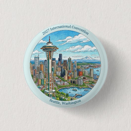 2027 Internationale Konvention Seattle Button (Vorderseite)