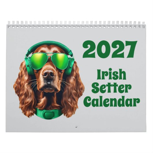 2027 Irischer Setter-Hundekalender Kalender (Titelbild)