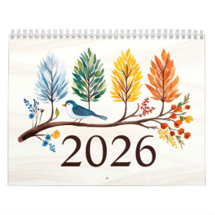 2027 Jahreskalender mit Vögeln Kalender