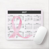 2027 Jahreskalender Pinkes Band Mousepad (Mit Mouse)