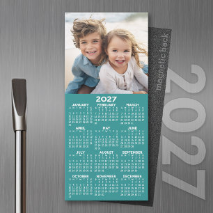 2027 Kalender 1 Foto-Collage - Kann bearbeitet wer Magnetkarte