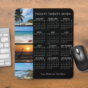 2027 Kalender 4 Foto-Collage Personalisierte Farbe Mousepad