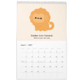 2027 Kalender Affe (Mär 2027)