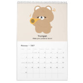 2027 Kalender Bär Musiker (Feb 2027)