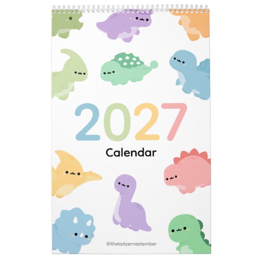 2027 Kalender Dinosaurier (Titelbild)