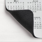 2027 Kalender Einfach Grau und Schwarz Mousepad (Ecke)