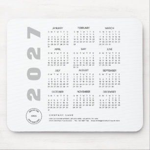 2027 Kalender Firmenlogo Kundenwerbegeschenk Mousepad