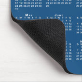 2027 Kalender Firmenlogo Text Blau Weiß Mousepad (Ecke)